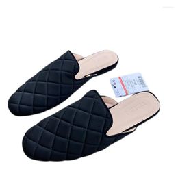 Slippers Classic Design Velvet Fashion Women Mules Cover Toes Flat Outdoor Slipper Trend 2022 Spring Autumn Casual Shoes Female