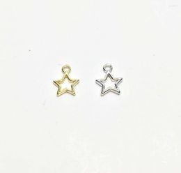 Charms Eruifa Mini Polished Shiny Open Star Wholesell 20pcs Per Bag Necklace Earring Bracelet Jewellery DIY Handmade 2 Colours