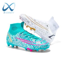 Dress Shoes Soccer Ultralight AGTF Cleats Boys Outdoor Football Boots Kids Sport Two-Tone Sneakers Men 221125