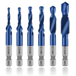 Other Hand Tools Hex Shank Plated HSS Screw Thread Metric Tap Drill Bits Machine Compound M3 M4 M5 M6 M8 M10 221128