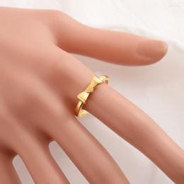 Wedding Rings Minimalist Gold Butterfly Knot Ring For Women Men Color Jewelry 2022Accessories Gift Wholesale