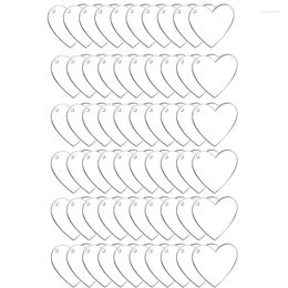 Keychains 60 Pack 2 Inch Acrylic Heart Keychain Blanks Hearts Discs For DIY Gift Tags Valentine's Day Ornaments