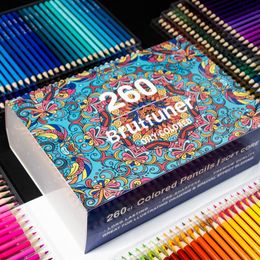 Pencils Brutfuner 1248120160260Colors Oil Wood Coloured Pencils Watercolour Pencil Sketch Drawing Pencil Set For Painting Art Supplies 221128