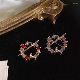 Brooches Japanese Magic Sword Rhinestone Brooch Small Cute Fairy Tale Fashion Student Girl Bag Buckle Pin Accessories