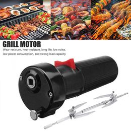 BBQ Tools Accessories Rotator Motor or Rotary Fork Set Electric Rotisserie Grill Rod 1.5V D Size Barbecue Durable Met 221128