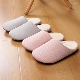 Slippers JaneTroides Winter Mute Women Home Cotton Linen Indoor Flat Sole Shoes Wooden Floor Men Slides Silent Autumn Spring