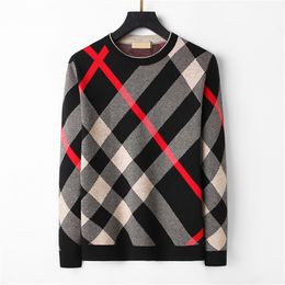 Designer Men's Sweaters high qualitys fashion Black Khaki crew neck pullover Printed pattern Elastic cuffs Keep warm in autumn and winter wholesale m l xl xxl xxxl