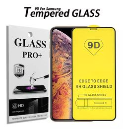TEMPERED GLASS 9D Screen Protector For SAMSUNG S20 S21 FE A11 A21 A31 A41 A51 A71 A81 A91 4G 5G Anti-scratch Protective Film with retail package
