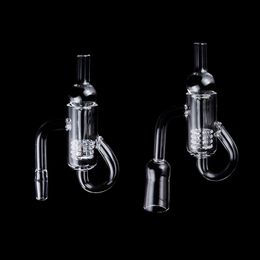Chinafairprice Q010 Smoking Pipes Bong Tool Quartz Banger Nail With Carb Cap Round Core 10mm/14mm/18mm Male Female Dab Rig Glass Water Bongs Accessories