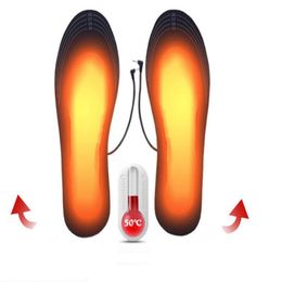 Shoe Parts Accessories USB Heated Insoles Feet Warm Sock Pad Mat Electrically Heating Washable Thermal Unisex 221125