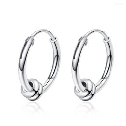 simple hoops Australia - Hoop Earrings 925 Silver Simple Glossy Small French Fashion Jewelry Lady Glamour Party Gift