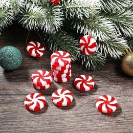 Christmas Decorations 50pcs Candy Tree DIY Decor Peppermint Charms 221125