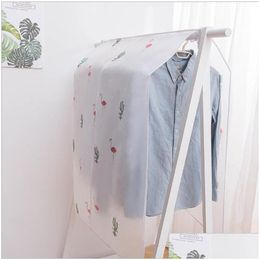 Clothing Wardrobe Storage Dust Clothes Er Magic Stick 90X110Cm Home Cabinet Bag Peva Flamingo Fruit Printed Suits Jacket Hanging H Dhzle