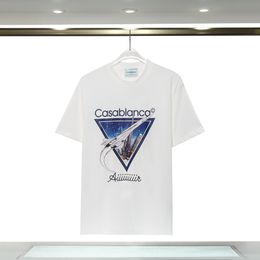 Designer's seasonal new American hot selling summer T-shirt for men's daily casual letter printed pure cotton top 06WN