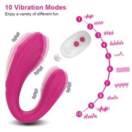 Sex toys masager toy Toy Massager Erotic Wireless We Share Vibe Remote Control u Shape Dildo Vibrator g Spot Clitoris Stimulator Couples 1732
