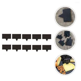 Storage Bottles 10pcs Black Slate Cheese Labels Square Markers Rustic Dessert Toppers