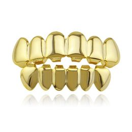 Grillz Dental Grills New Fit Gold Sier Plated Hip Hop Teeth Grillz Caps Top Bottom Grill Set For Men 2536 E3 Drop Delivery J Dhgarden Dhfwj