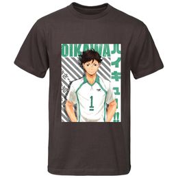 Shirts Men's T Haikyuu Shirt Tooru Oikawa Men Summer Oversized High School Haruku Tshirts Short Sleeve Tee O'neck Tops Camisetas Ooru Shirts Ee Ops 353