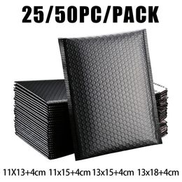 Mail Bags 13x18cm Bubble Mailers 50pcs Padded Envelopes Black Packaging For Business Ziplock Bag 221128