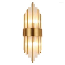 Wall Lamps 2022 Design Luxury Crystal Light Lamp Luster Gold Applique Fixture Modern Art Home E14 Led 100-240v