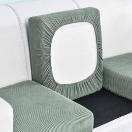 Chair Covers Solid Colour Sofa Cushion Cover Elastic Flocking Removable And Washable Furniture 1/2/3/4 Sea