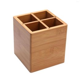 Kitchen Storage Home Countertop Drain Hole Cutlery Utensil Holder Assemblable Chopstick Organizer Bamboo Dividers Fork Spoon