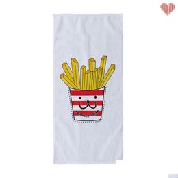 Towel Diy Printing Pattern Towel Sublimation Blank White Facecloth Soft Water Uptake Domestic Fashion Washcloth Cleansing Tools 15 0 Dhxcq