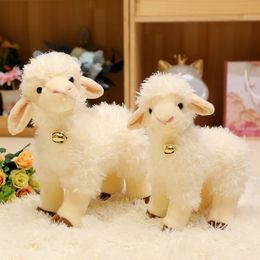 Kawaii Lovely Animal Sheep Plush Toys Little Lamb Dolls Cute Bell Alpaca High Quality Toy for Children Girls Gifts