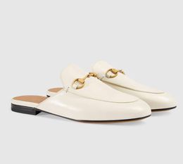 Sapatos Horsebit de design de marca de luxo Princetown Men Chinelo Vestido Mocassim Chinelo Slide Oxford Preto Branco Sapatilhas De Couro Genuíno Com Caixa 35-46