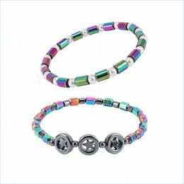 Anklets Slimming Anklet Bracelet Magnetic Therapy Colorf Gallstone Hematite Chain Stimating Acupoints Slim Fat 1559 D3 Drop D Dhgarden Dhjtt