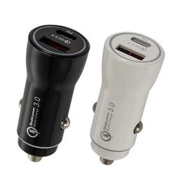 Car Charger Quick Charge QC3.0 PD Type C USB-C 38W Fast USB Charging Chargers For iPhone Xiaomi huawei Samsung Phone mp3