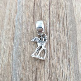 925 Sterling Silver Beads Bambi Dangle Charm Charms Fits European Pandora Style Jewellery Bracelets & Necklace 796462 AnnaJewel