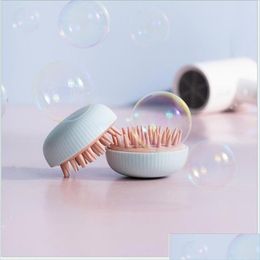 Bath Brushes Sponges Scrubbers Sile Head Body Scalp Mas Brush Comb Shampoo Hair Washing Shower Dry Wet Hairs Bath Spa Brushes Dbc Dhu9Z