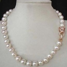 Wonderful Jewellery 18" 10MM WHITE SOUTH SEA SHELL PEARL NECKLACE
