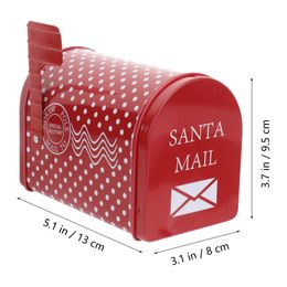 Gift Wrap 1pc Candy Box Holiday Container Christmas Tins Metal Biscuits Birthday Treat Letter Mail Tin 221128