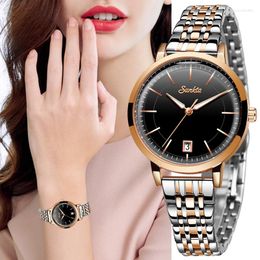 Wristwatches SUNKTA Women Watches Top Watch Quartz Waterproof Women's Wristwatch Ladies Girls Fashion Clock Relogios