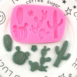 Different Shape Bulbous Cactus Silicone Mold Handmade Fondant Gum Paste Cake Decor Resin Art Craft Baking Accessories MJ1184