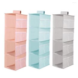 Storage Boxes Hanging Closet Organiser Oxford Cloth Washable Shelves Foldable Cubby For Clothes