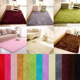 Non-slip Carpet Fluffy Rugs Anti-Skid Shaggy Area Rug Dining Room Home Bedroom Carpet Living Room Carpets Floor Yoga Mat