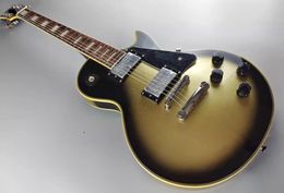 Guitarra el￩ctrica personalizada LP Black OEM Kastone hecho de accesorios de cartucho de oro de caoba y piezas de cola Packag r￡pida