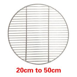 BBQ Tools Accessories 304 Stainless Steel round Grill Mesh Home Roast Nets Bacon Tool Iron barbecue accessories non-stick Mat Grid 221128