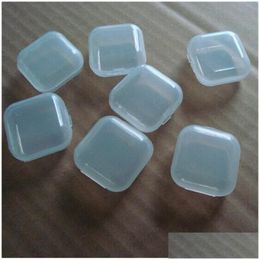 Storage Boxes Bins Mini Square Box Storage Containers Jewellery Earplugs Case Plastic Cordless With Lids Transparent Convenient New Dhqjf