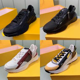 TBTGOL Men Flow Sneakers Designer Shoes Nylon Runner Trainers Top Suede Leather Black White Sports Zipper Rubber Runner Outdoor Shoe New Color NO259