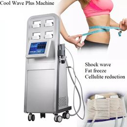 Shockwave Cryolipolysis Slimming Machine Cool Wave Plus Sculpting Shock Waves Fat Freezing Equipment Physical Therapy Cryotherapy Pads Pain Relief Ed Treatment