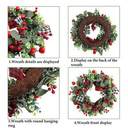 Decorative Flowers Artificial Christmas Wreath Door Wall Decoration Creative Diy Party Tree Eucalyptus