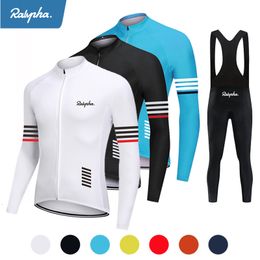 Cycling Jersey Sets Set Raphaful Mens Long Sleeves Bike Suit 19D Gel Pad Pants Autumn MTB Clothing Bicycle Uniform 221125