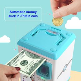 Storage Boxes Bins Electronic Password Money Code Key Lock Piggy Bank Automatic Coins Cash Saving Counter Mini Safe Child Gift 221128