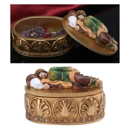 Garden Decorations Sleeping St Joseph Statue Saint Joseph Catholic Religious Gifts Trinket Jewelry Storage Box Resin Statues Home Decor Figurine 221126