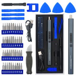 Electric Drill WOZOBUY Electric Screwdriver 50 in 1 Electric Screwdriver Set Rechargeable Repair Tools Kit with TypeC for Smartphones Toys PC 221128