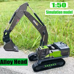 Diecast Model 1 50 Simulation Alloy Head Diecasts Toy Engineering Vehicle Excavator Crane Truck Car s for Boys Gifts Home Decor 221125